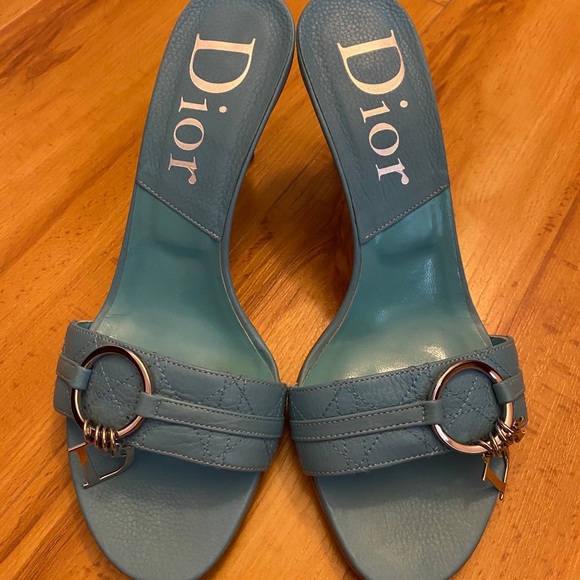 Auth Dior lady dior leather sandals - Picture 4 of 6